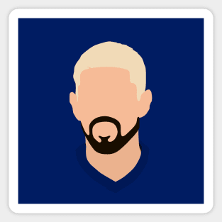 Jorginho Minimalistic Face Art Sticker